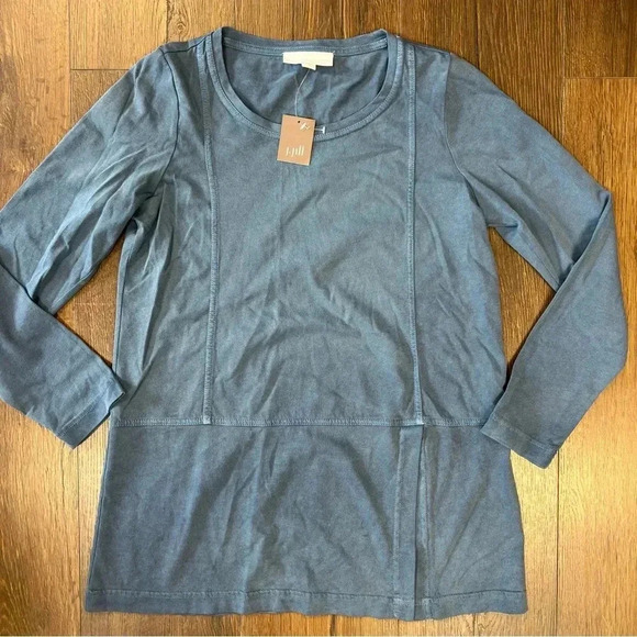 🆕 J. JILL blue front slit tunic SZ XS - Picture 1 of 5